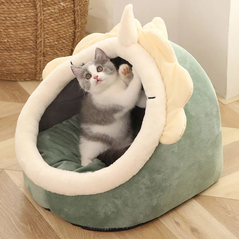 Cartoon Cat Bed Foldable Washable Bed For Cats And Dogs