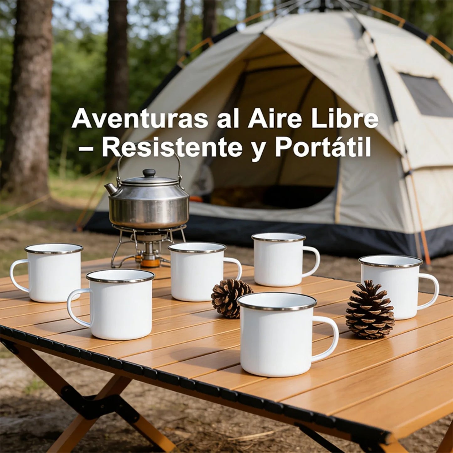 Enamel Mugs Set For Camping Kitchen And Gatherings
