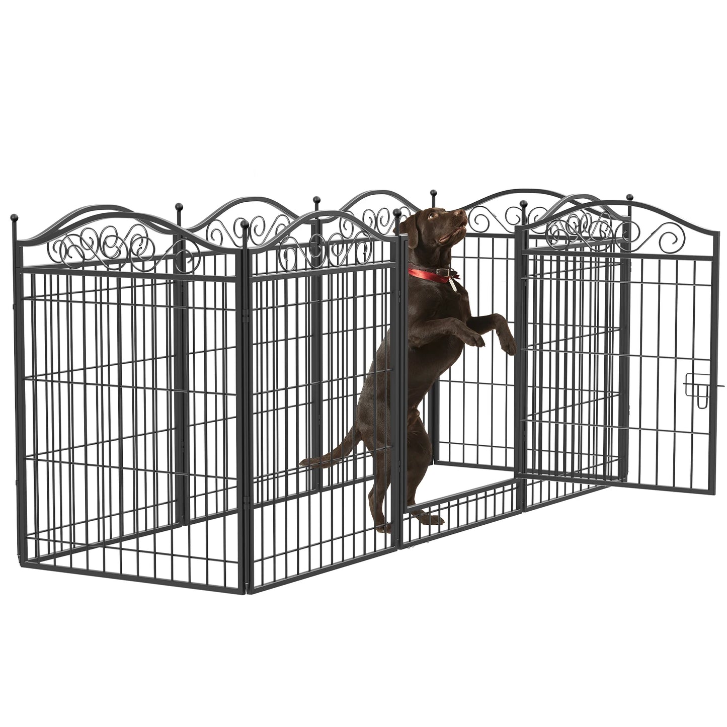 BINGOPAW Heavy Duty Metal Dog Playpen With Foldable Panels