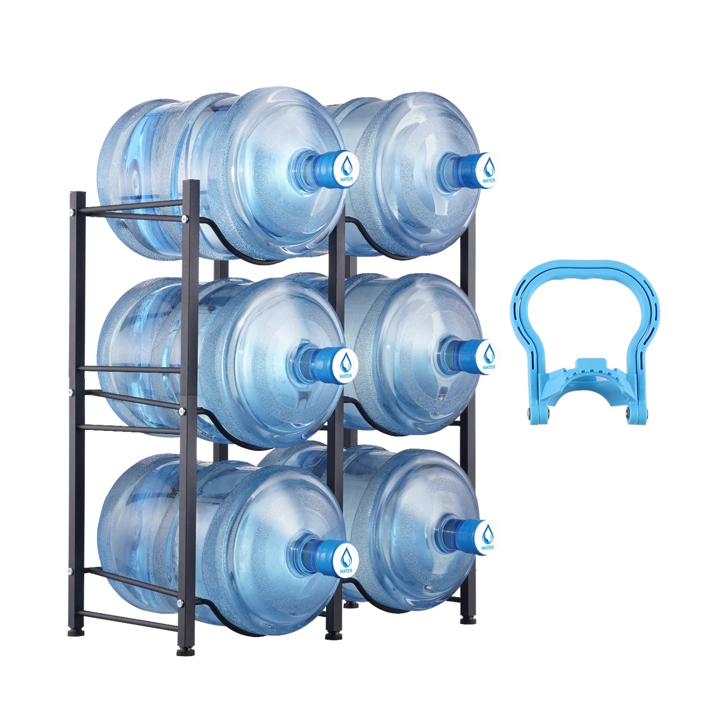 SucceBuy 3 4 5 Tiers Water Jug Holder Iron Rack For Kitchen Office Living Room