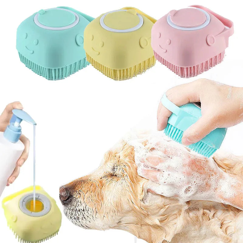 Strongwolf Soft Safety Silicone Pet Bath Gloves for Dogs Cats