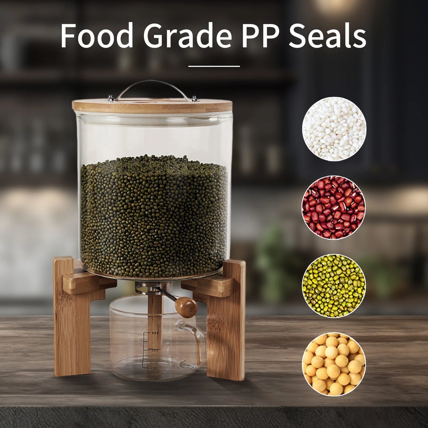 Glass Airtight Flour And Cereal Storage Container For Kitchen Organization