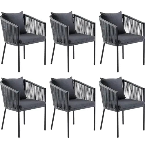 Set Of 2 Outdoor Rattan Wicker Patio Chairs For Garden