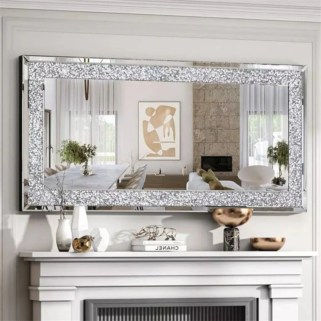 Stylish Framed Glass Wall Mirror For Living Room Decor