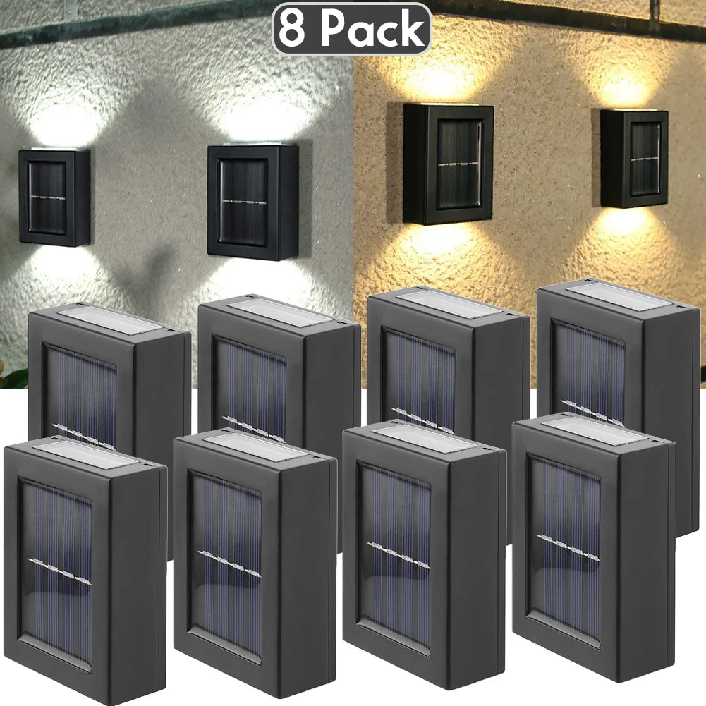 AlliLit Wall Solar Lights Outdoor LED Waterproof Garden Pathway
