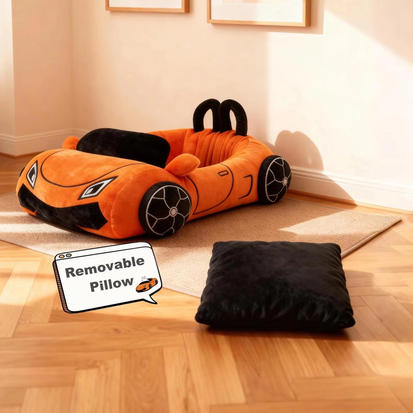 CWV Supercar Cat Bed For Kitten Soft Cozy Mat Pillow