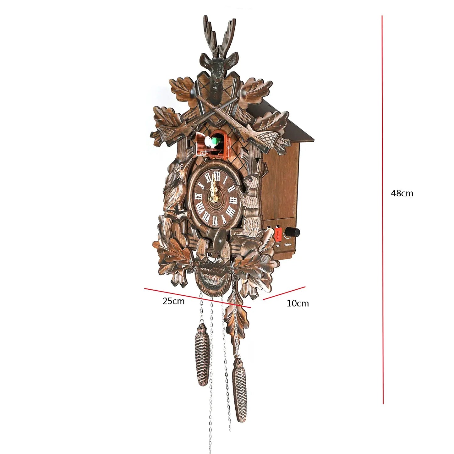 Cuckoo Wall Clock Black Forest Style For Living Room Gift