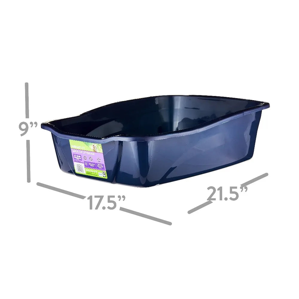 Durable Open Cat Litter Box With High Sides And Removable Cover
