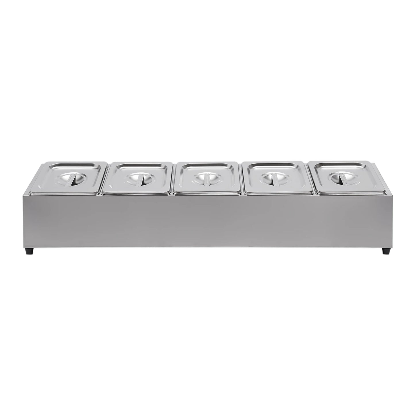 Stainless Steel Spice Rack Organizer With 5 Pans And Lids