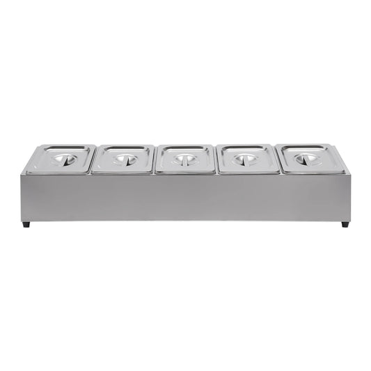 Stainless Steel Spice Rack Organizer With 5 Pans And Lids
