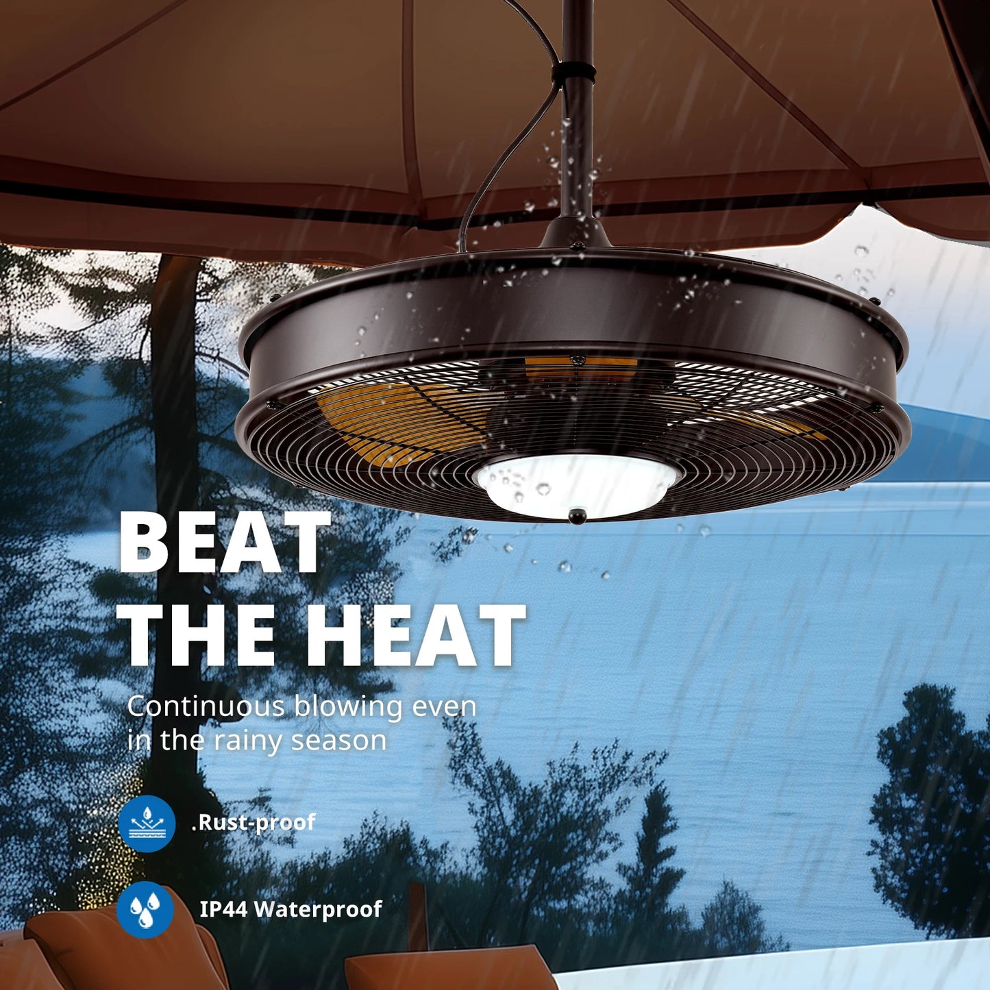 Orison Waterproof Outdoor Ceiling Fan With Remote And App Control