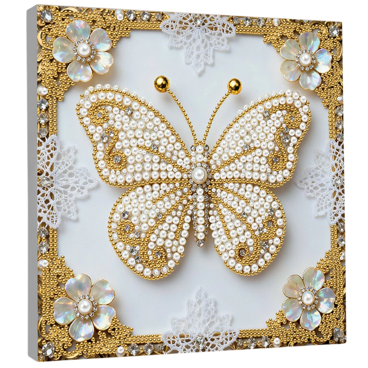 DIY Pearl Art Painting for Home Wall Decor Pearl Gem Paintings Picture Arts Craft 25x25cm With Frame