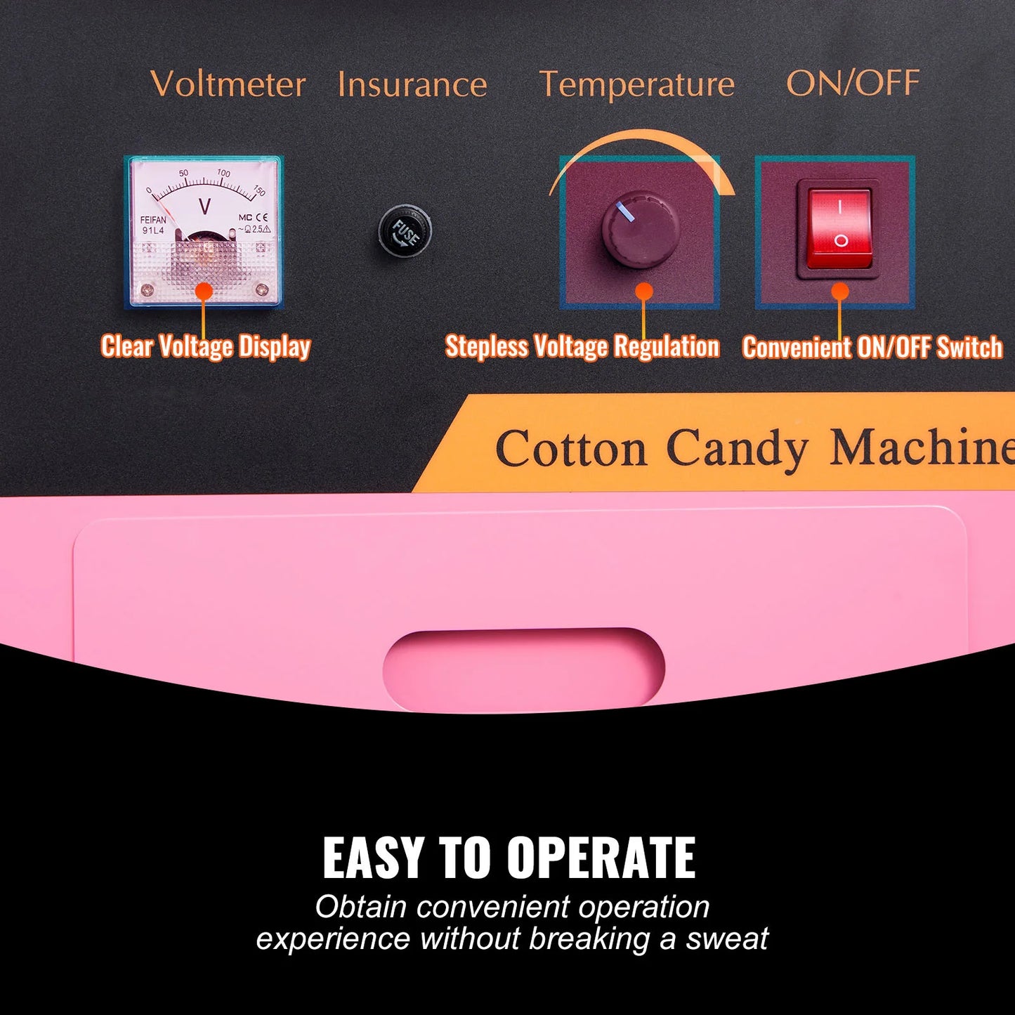 SucceBuy Electric Cotton Candy Machine Commercial Floss Maker