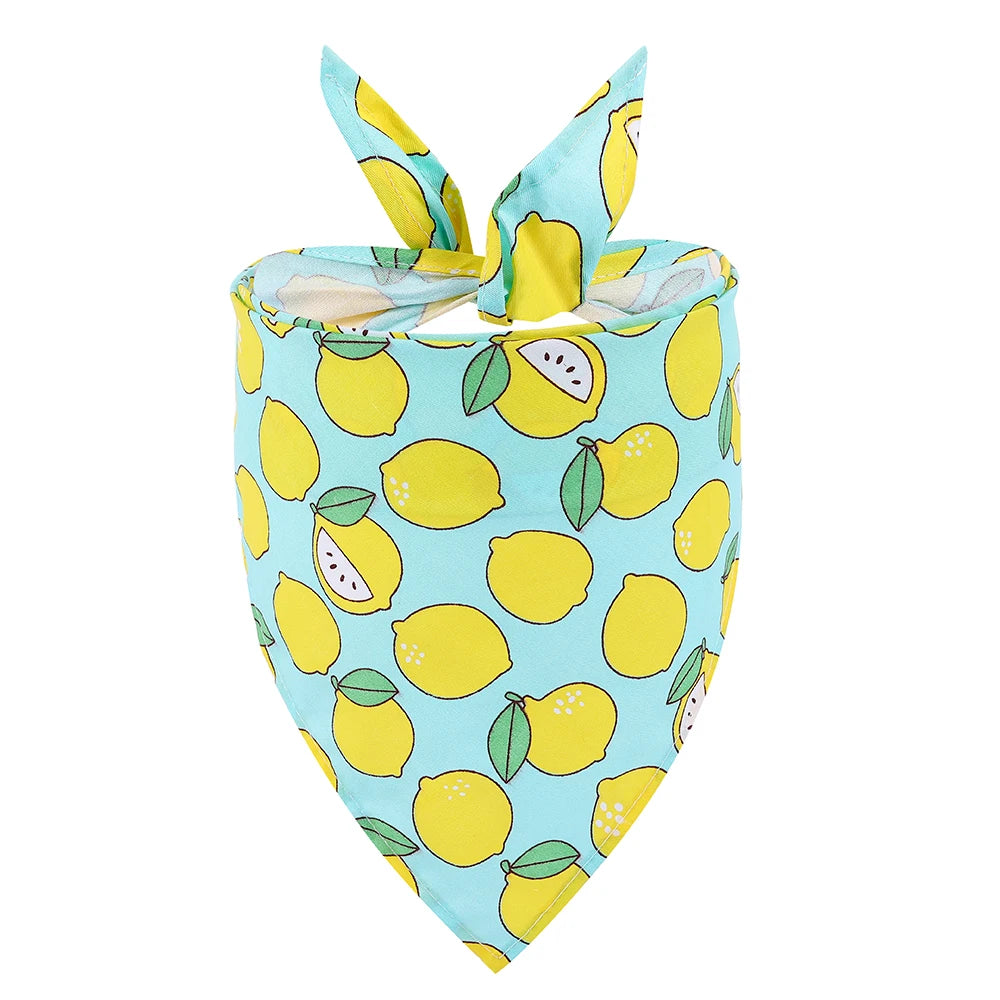 Sucado Fruit Floral Dog Bandana Washable Soft Kerchief