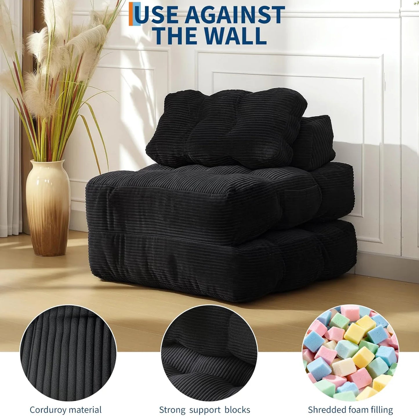 HiMISS Folding Sofa Bed Convertible Sleeper Chair with Side Pocket