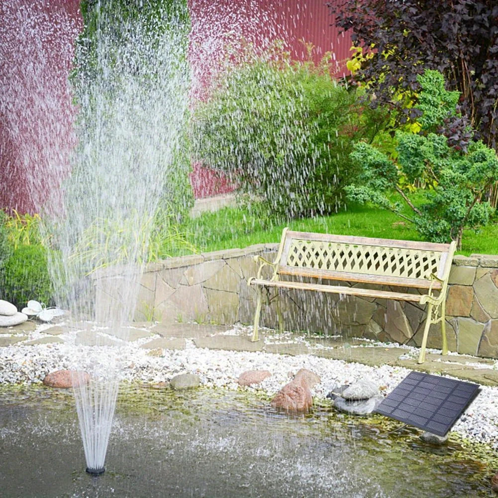 Solar Floating Fountain Pump With Six Nozzles For Bird Baths And Pools
