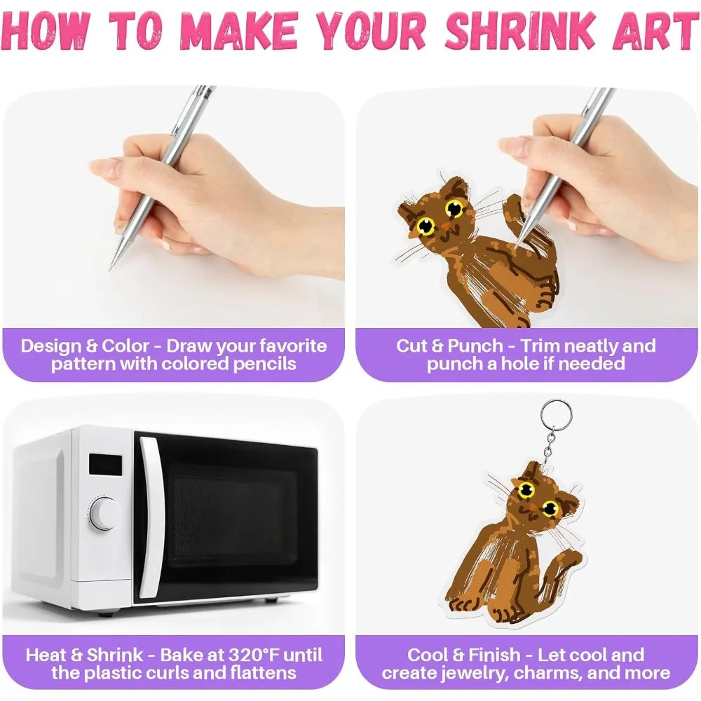 Shrink Plastic Sheets For Diy Keychain Crafting Projects