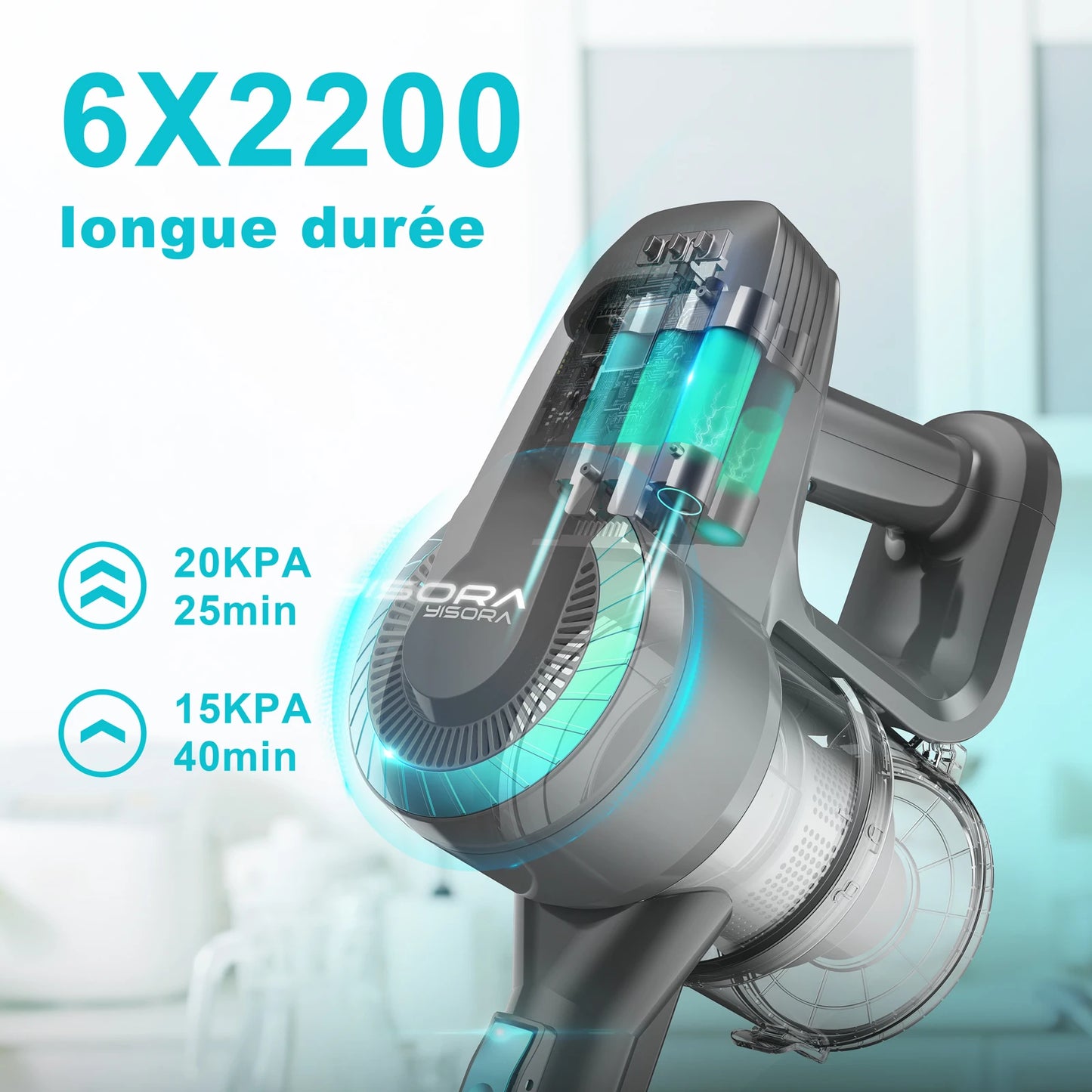INSE YISORA N300 Cordless Upright Vacuum Cleaner For Carpets And Hard Floors