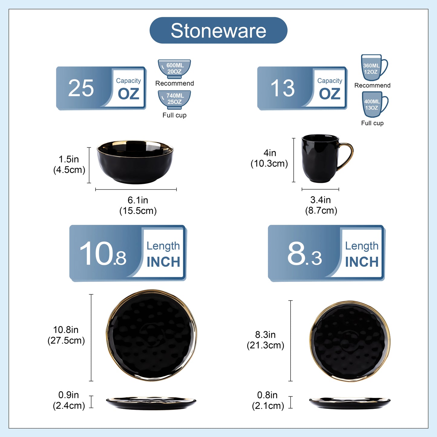 Malacasa Elegant Ceramic Dinnerware Set With Bowls And Plates