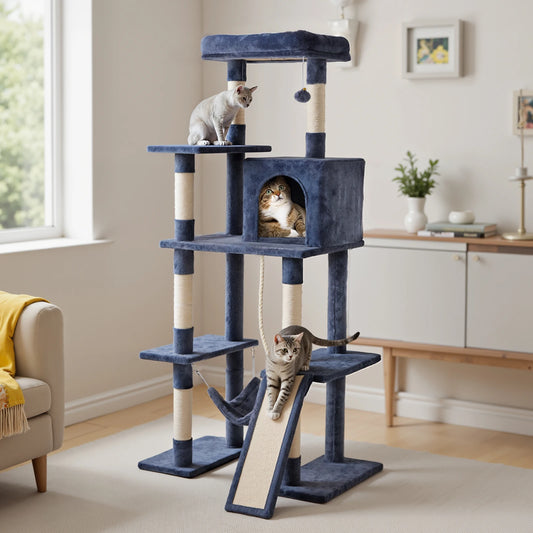 JHK Multi Level Cat Tree With Sisal Scratching Posts