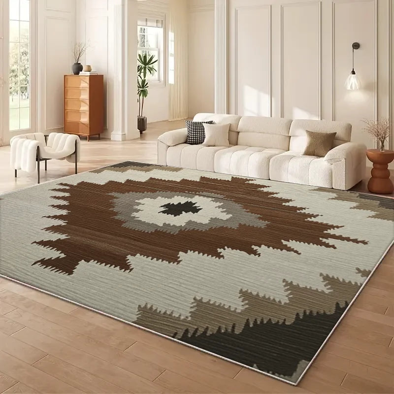 VIKAMA Moroccan Geometry Area Rug For Living Room Decor