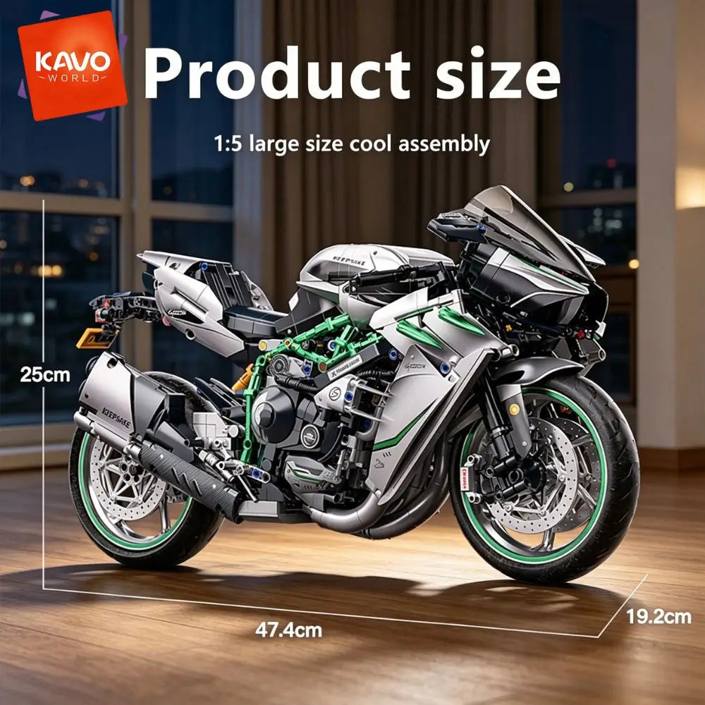 KA Kavoworld Classic Locomotive Motorcycle Building Blocks Kit