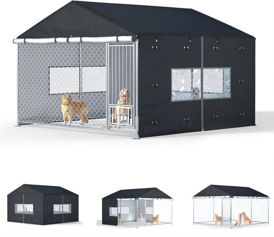 Waterproof Outdoor Dog Kennel Cover Heavy Duty 600D Oxford Fabric