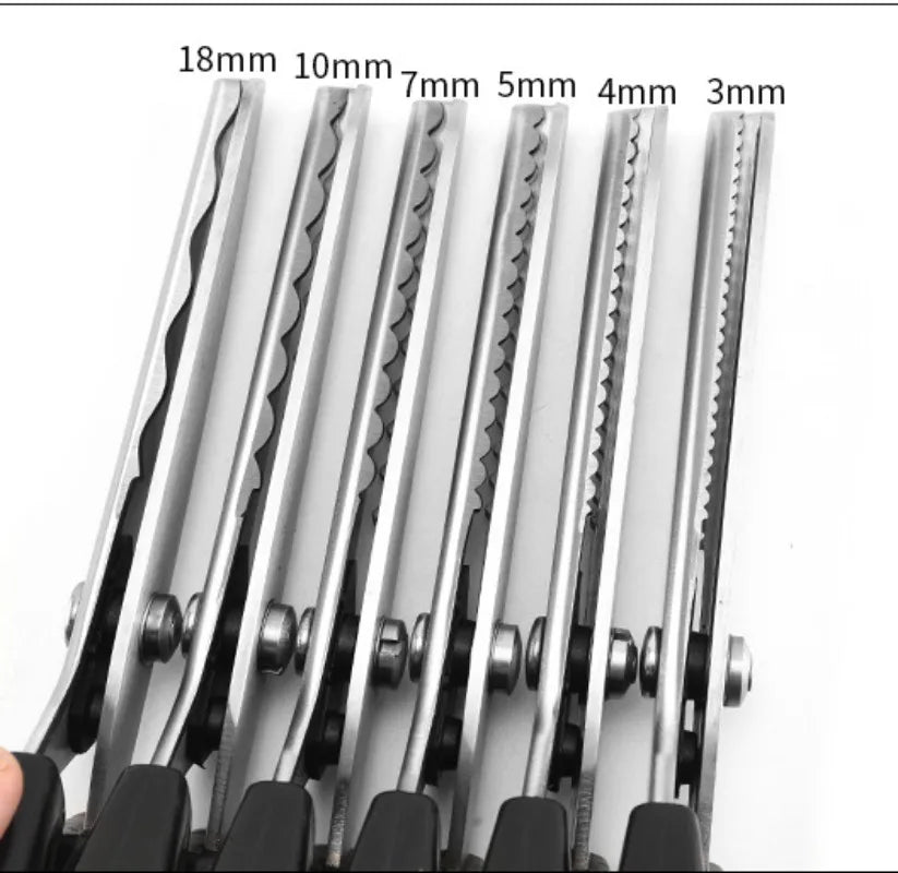Stainless Steel Pinking Shears With Scalloped Edge For Dressmaking