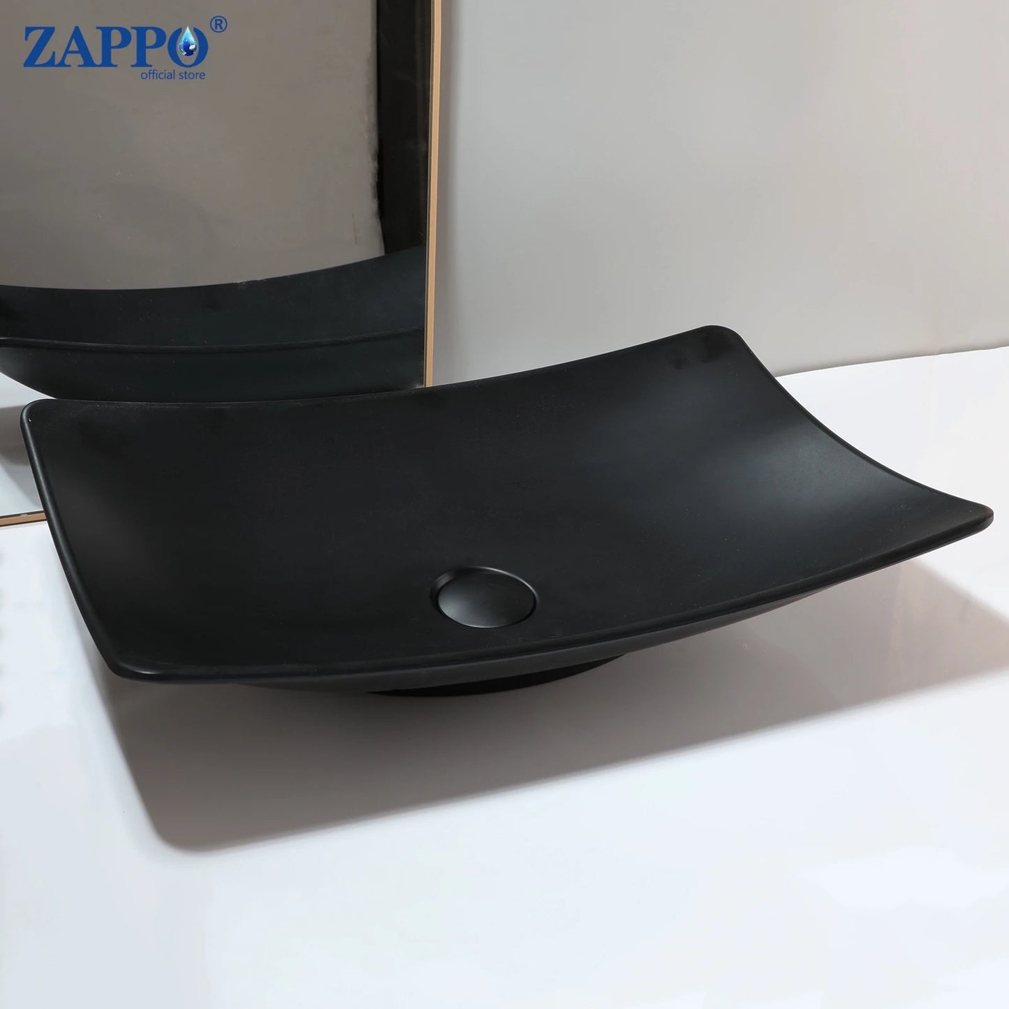 Mekkhal Stone Resin Above Counter Vessel Sink With Drain