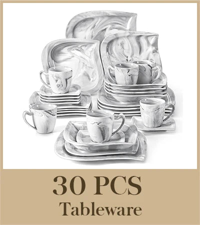 Malacasa Porcelain Dinner Set With Plates Bowls Cups And Premium Saucers