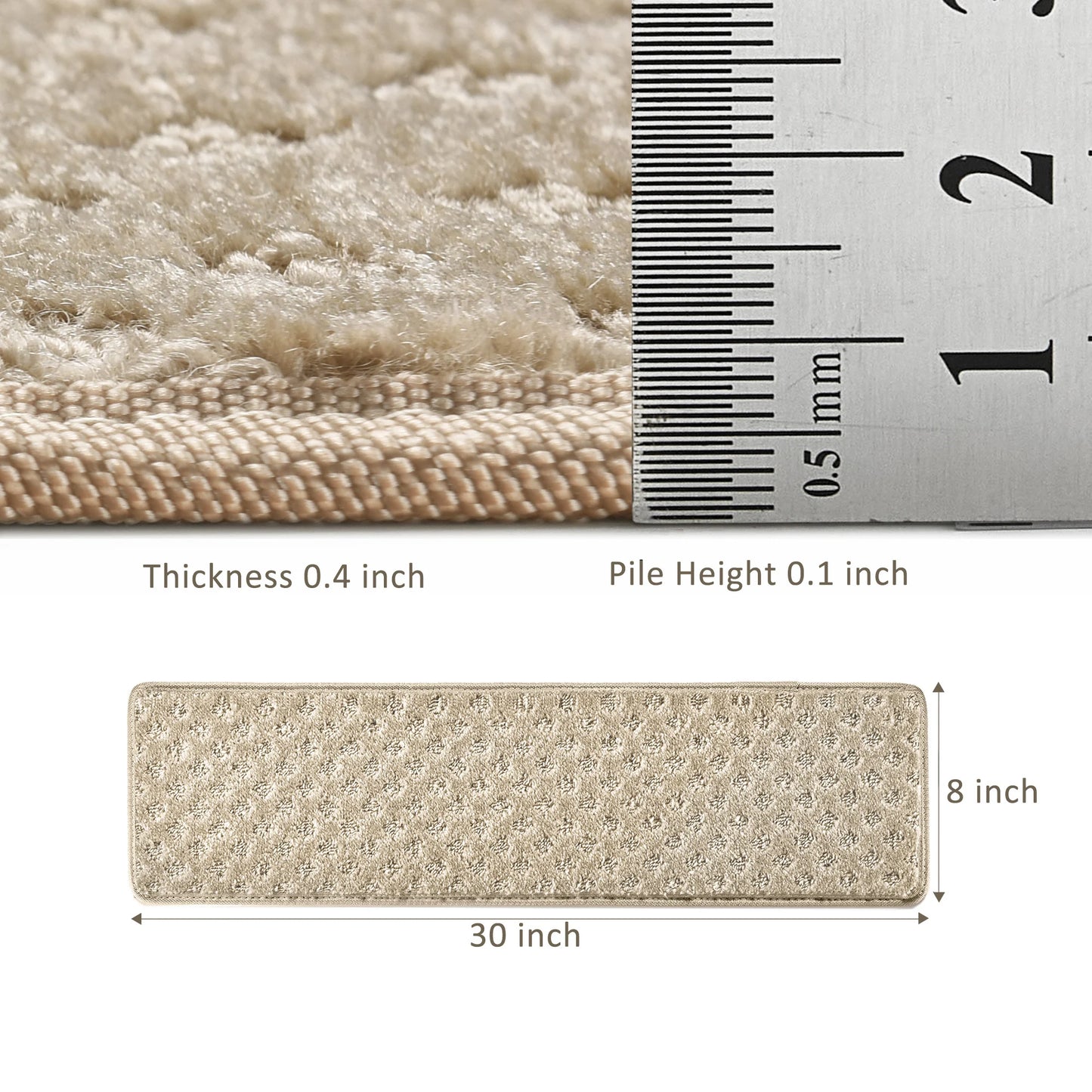 Non Slip Carpet Stair Treads Indoor Protectors Pet Friendly Washable Reusable