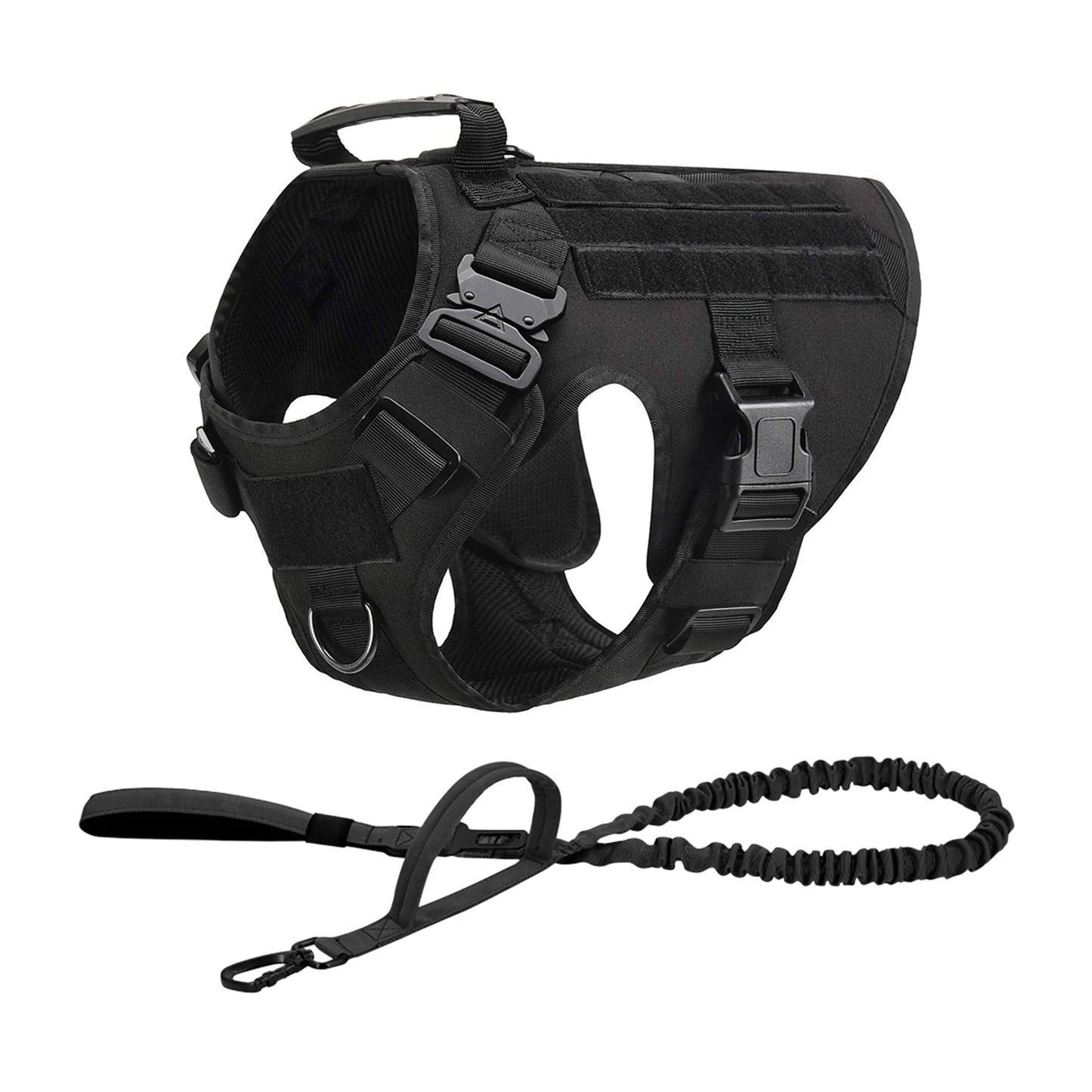PETRAVEL CN Tactical Dog Harness Vest With Molle Pouches For Training Walking