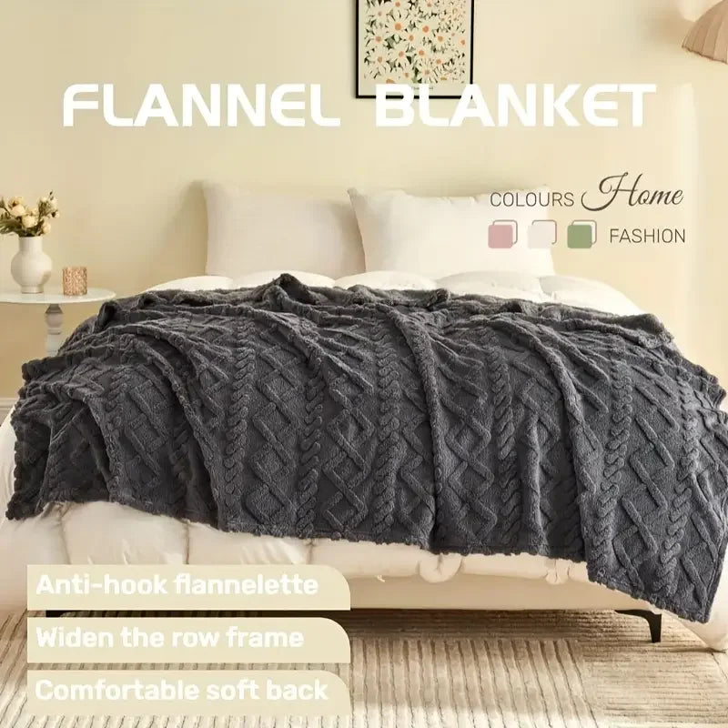 SHFY Ultra Soft 3D Plush Fleece Blanket For Cozy Warmth