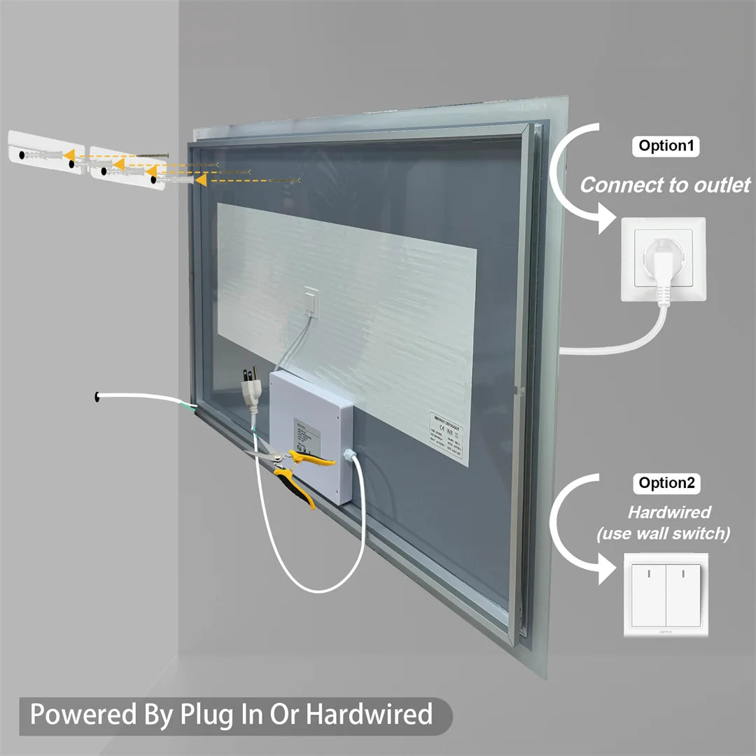 LUVODI LED Vanity Mirror With Defog And 3 Color Temp