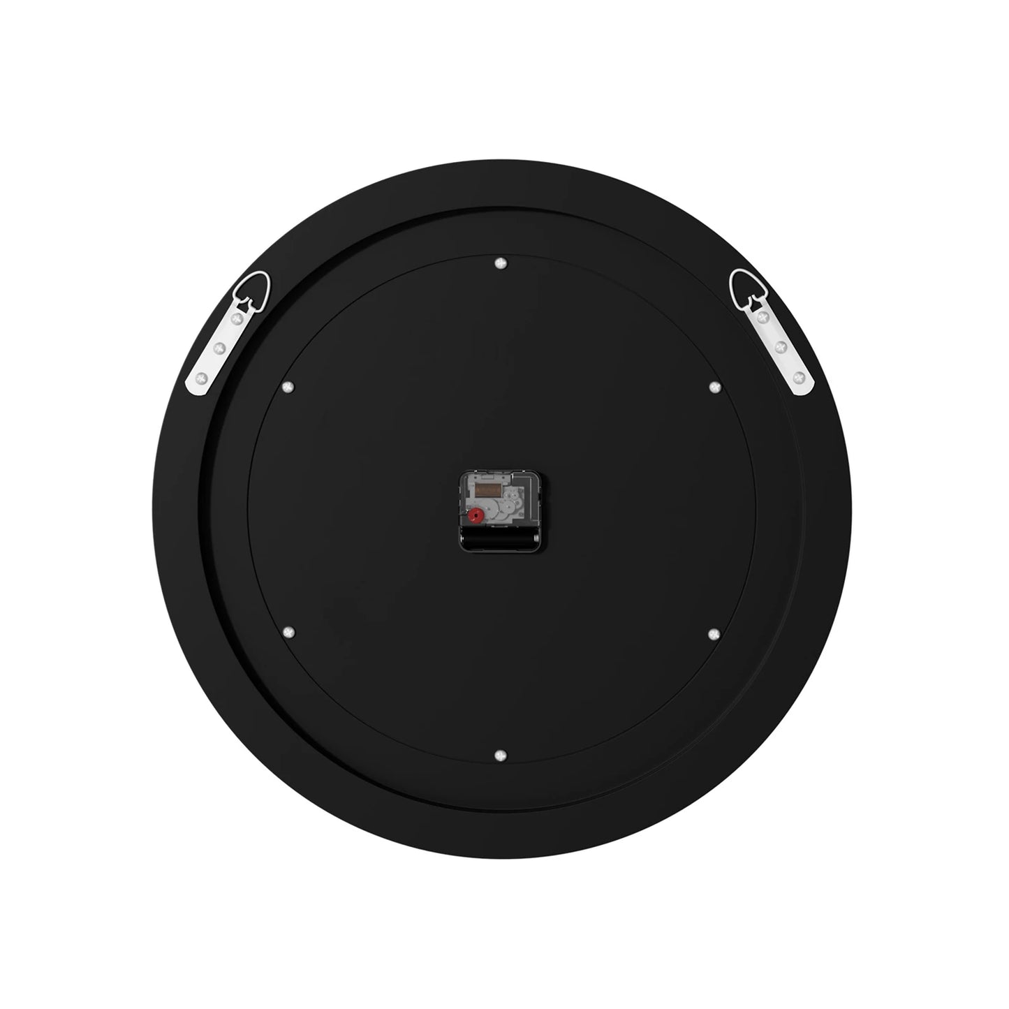 Round Mirrored Wall Clock Featuring Crystal Details And Alarm