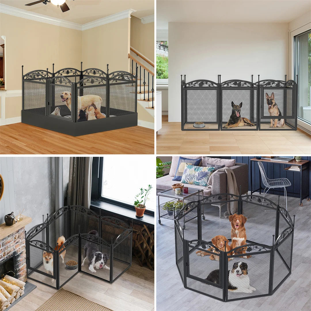 BINGOPAW Heavy Duty Dog Playpen for Indoor Outdoor Use