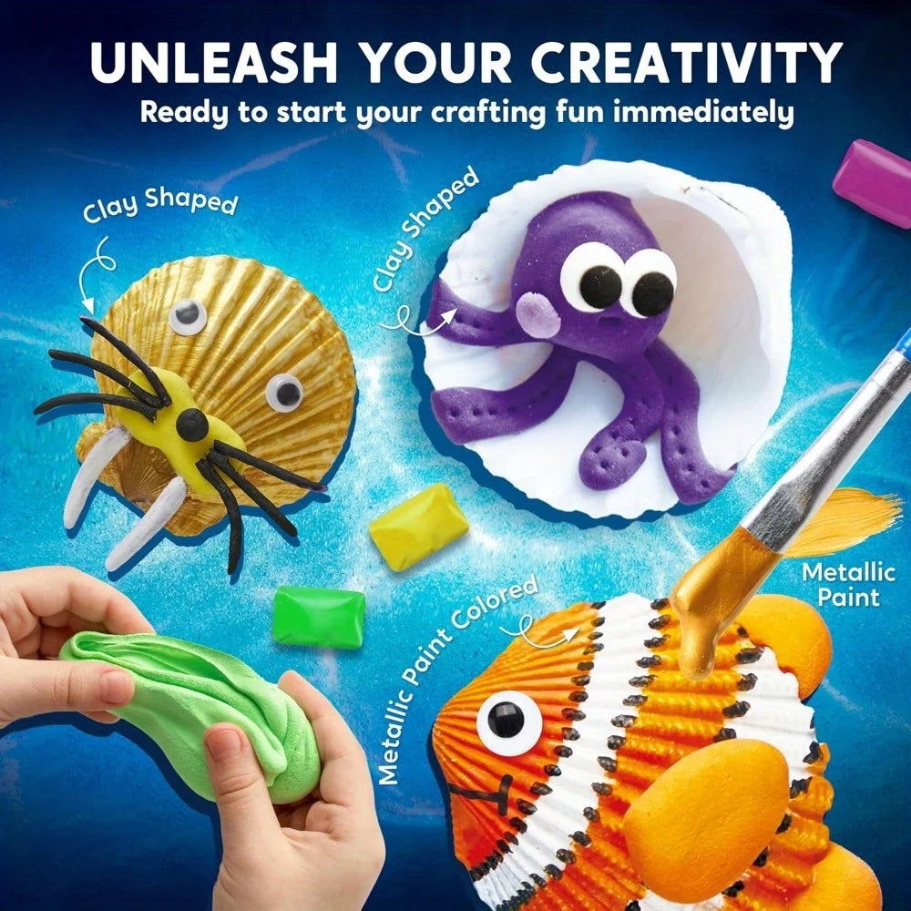 Joyfy Kids Seashell Painting Art And Crafts Kit Set