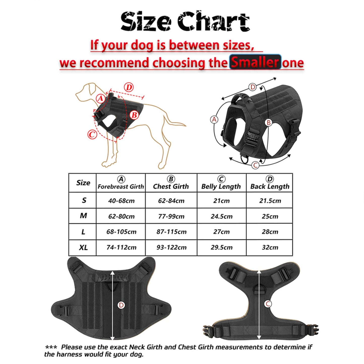 PETRAVEL CN Tactical Dog Harness Vest With Molle Pouches For Training Walking