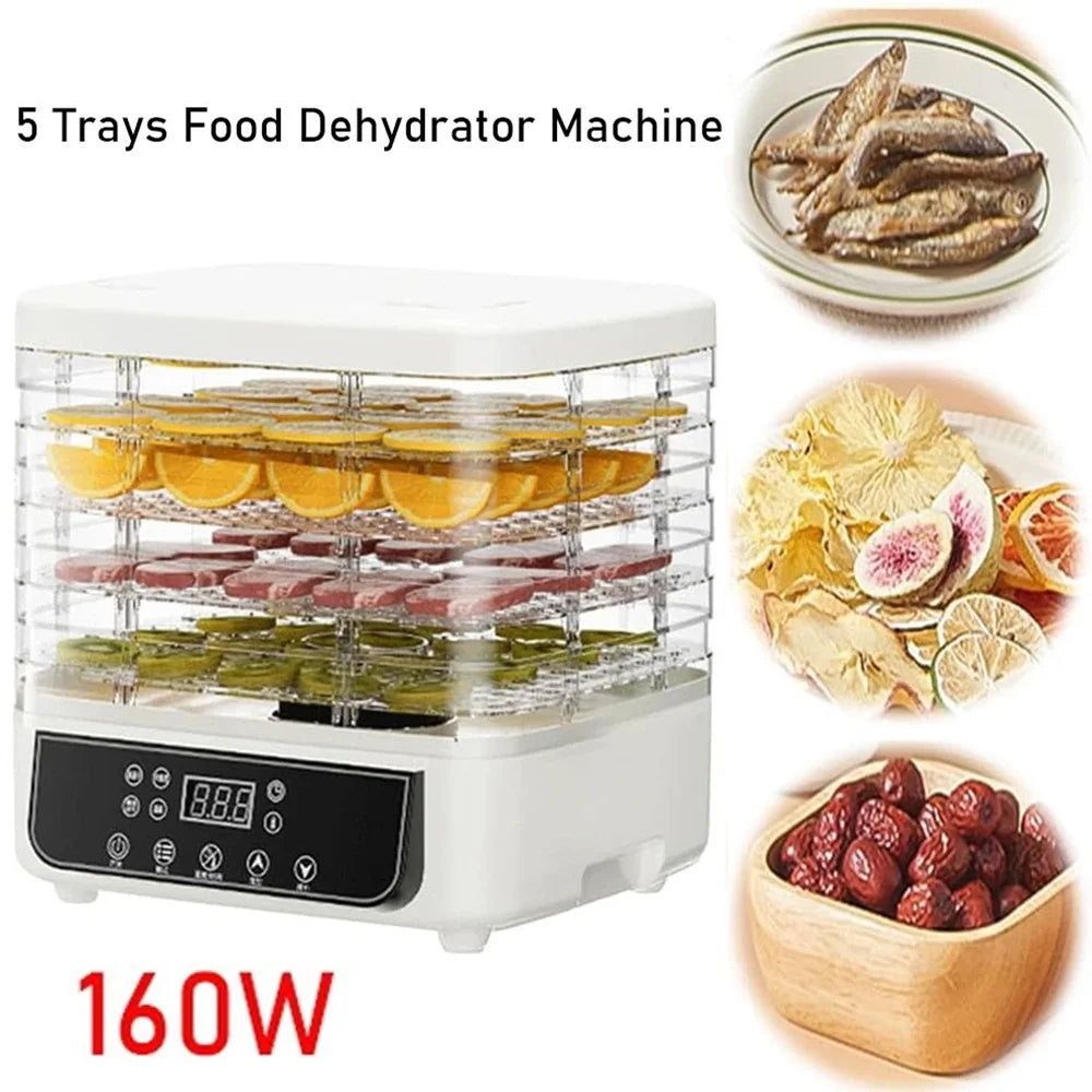Five Layer Fruit Dehydrator With Adjustable Temperature Control