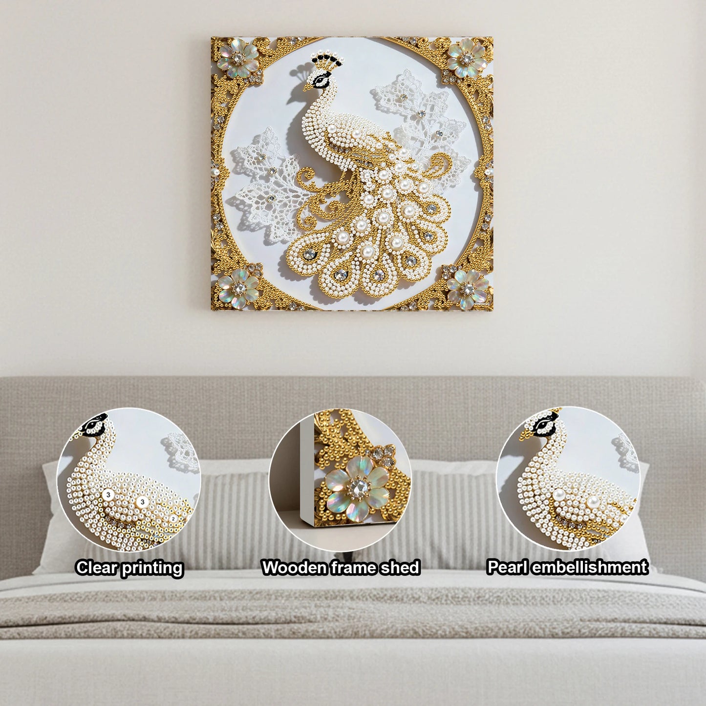 DIY Pearl Dot Painting Kit For Home Wall Decor Canvas