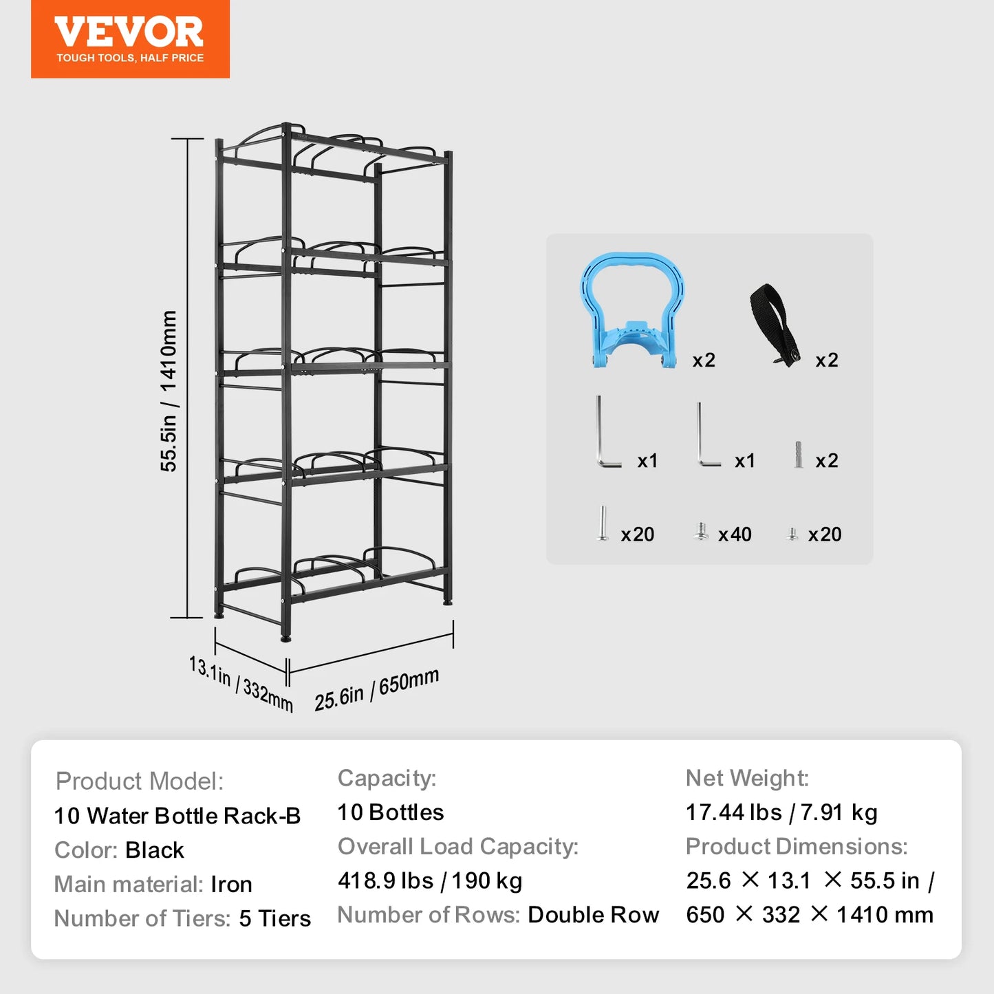 SucceBuy 3 4 5 Tiers Water Jug Holder Iron Rack For Kitchen Office Living Room