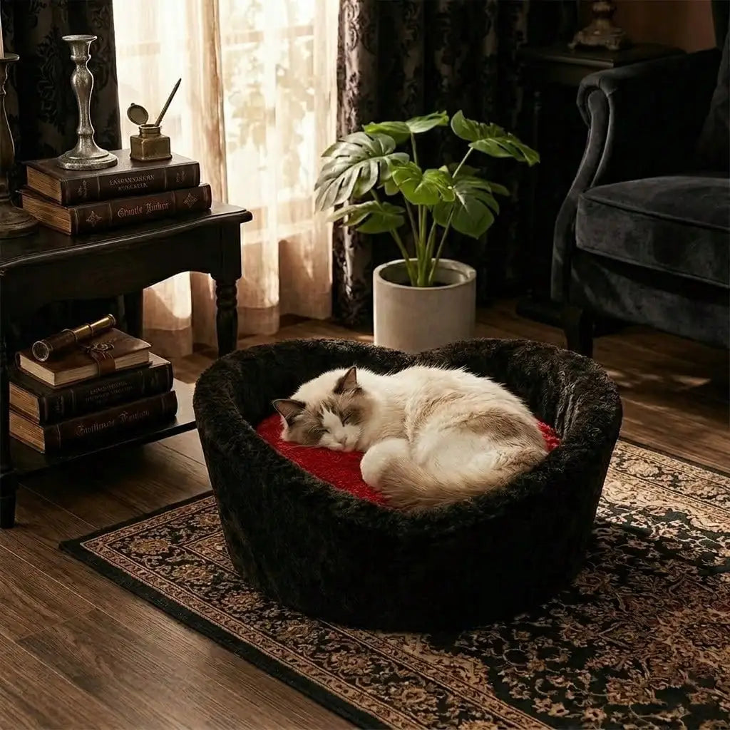 XMSJ Washable Goth Cat Bed For Indoor Cats