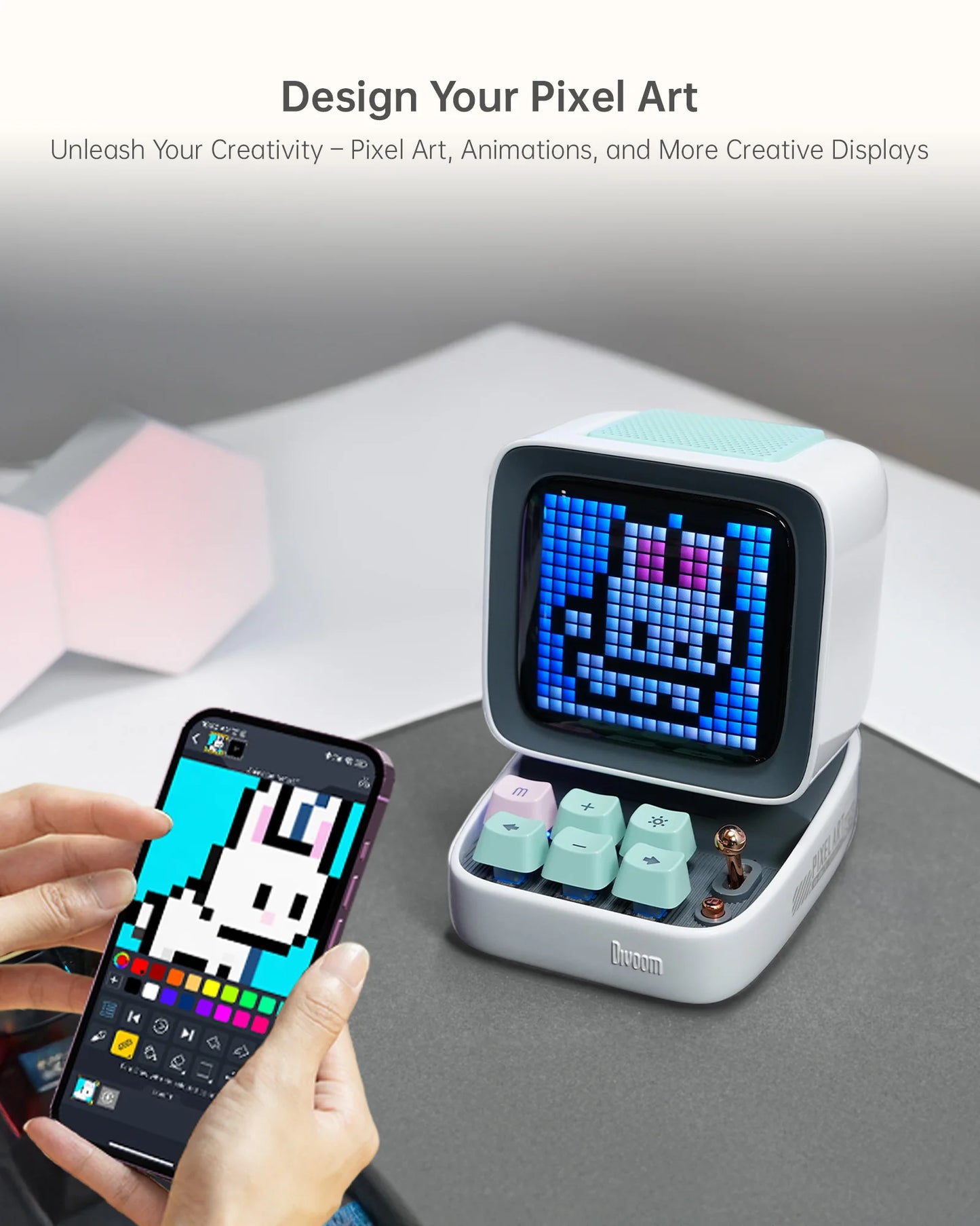 Divoom Ditoo Pro Portable Bluetooth Speaker With Pixel Led Clock