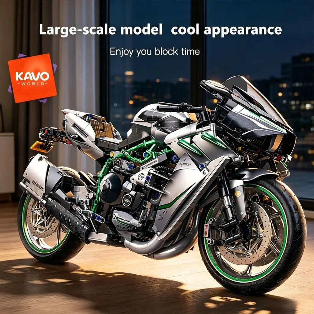 KA Kavoworld Classic Locomotive Motorcycle Building Blocks Kit