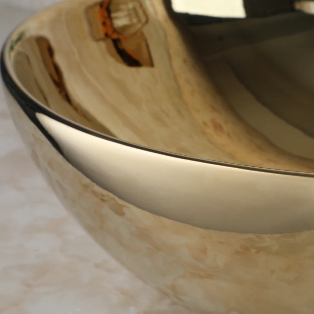Kemaidi Ceramic Vessel Sink With Elegant Faucet Assembly Kit