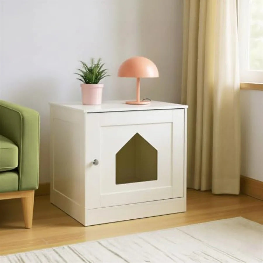 Cat Litter Box Enclosure Cabinet With Drawer