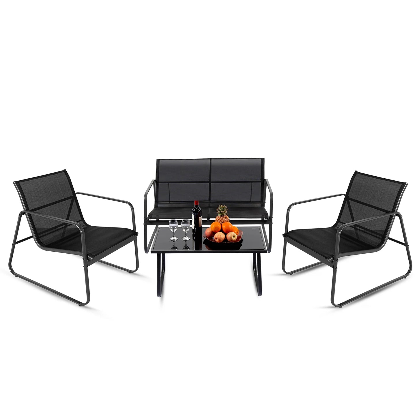 JHK Outdoor Patio Furniture Set With Metal Frame