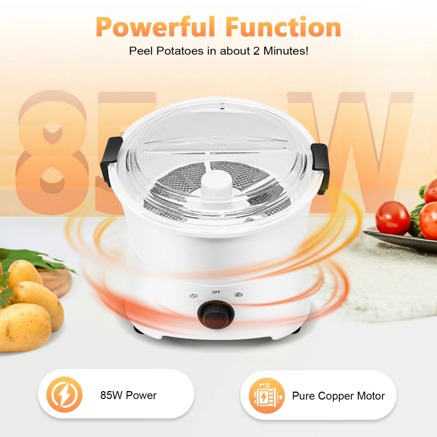 Commercial Electric Potato Peeler For Professional Kitchen Use