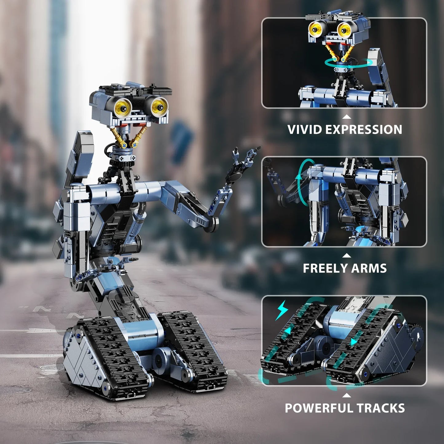 BuildMoc Johnny Five Robot Building Blocks Set Figure Toys Gift