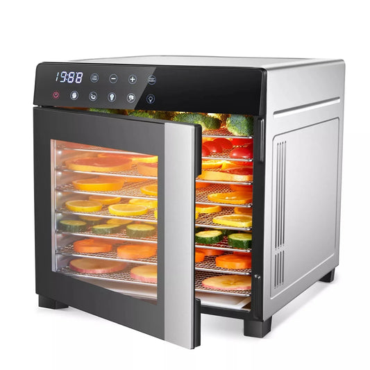 SNDOAS 8 Tray Stainless Steel Food Dehydrator 4 Presets 600W